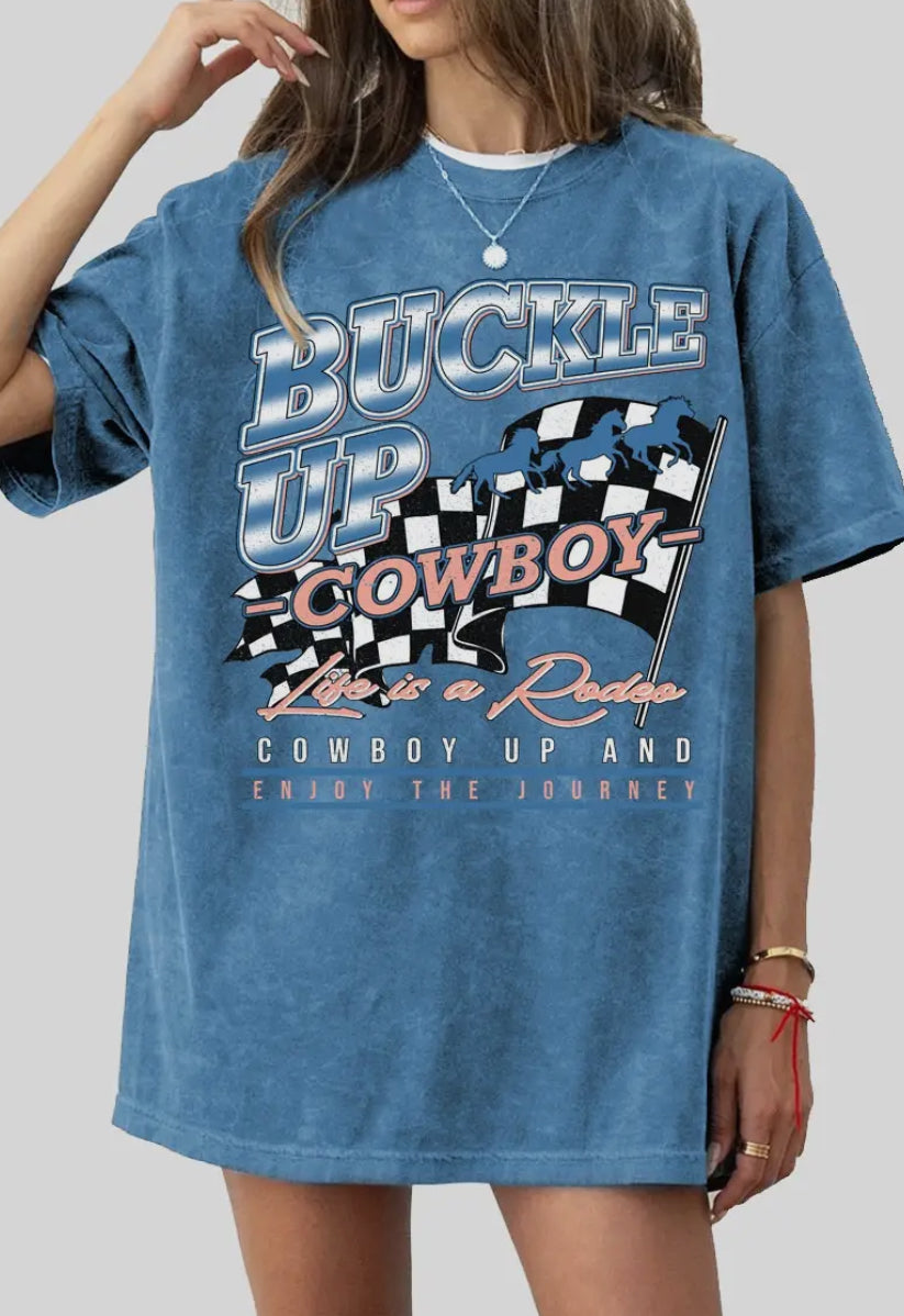 Buckle Up Cowboy Tee