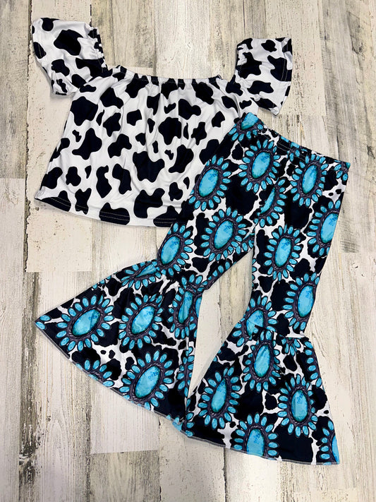 Cow Print & Turquoise Set